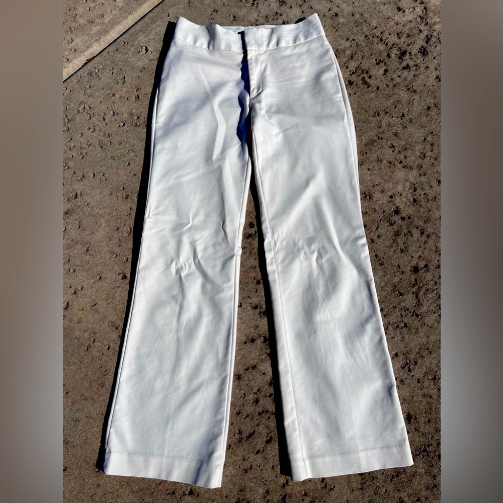Banana Republic Ecru Straight Leg Trouser